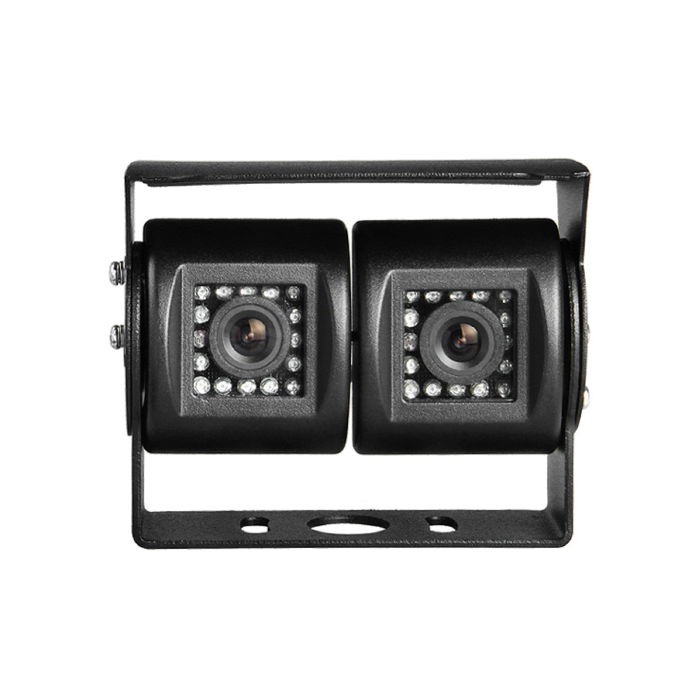 Black Dual Lens Rear View Heavy Duty Camera with Adjustable Bracket For Vans / Motorhomes (NTSC)