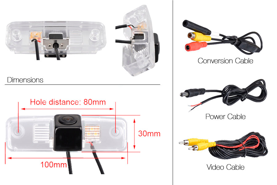 Subaru Forester Reverse View Rear Number Plate Light Camera (NTSC)