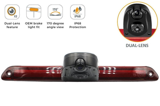 Mercedes Sprinter, VW Crafter (2006-2016) DUAL LENS High Level Brake Light Rear View Camera (NTSC)