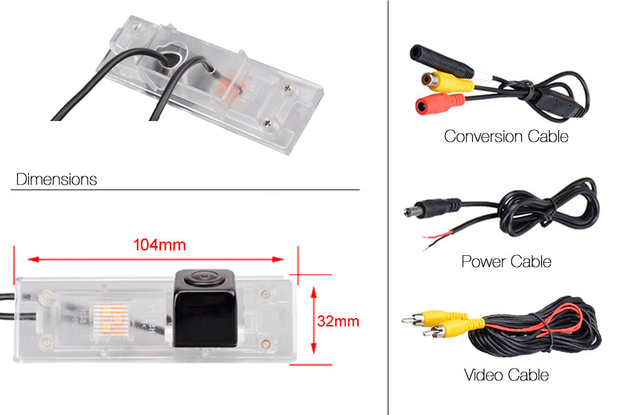 BMW 6 Series (F06/F12/F13) Reverse View Number Plate Light Camera (NTSC)