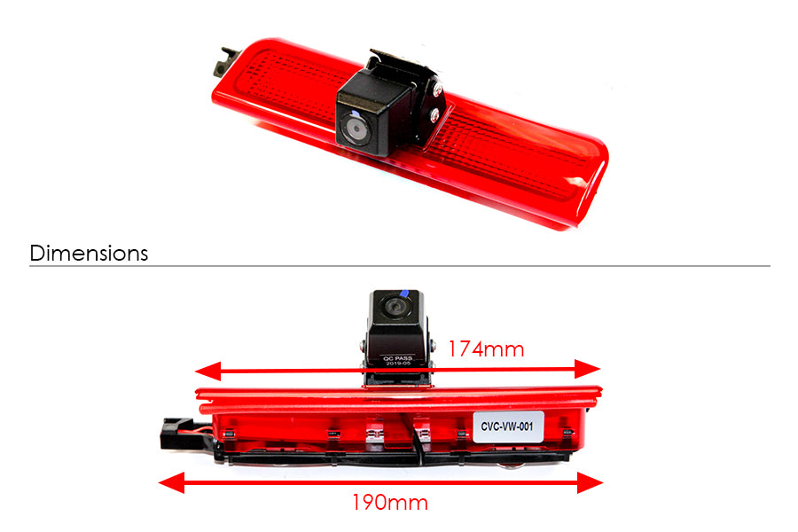 Volkswagen Caddy (2003-2015) Reverse View High Level Brake Light Camera (NTSC)