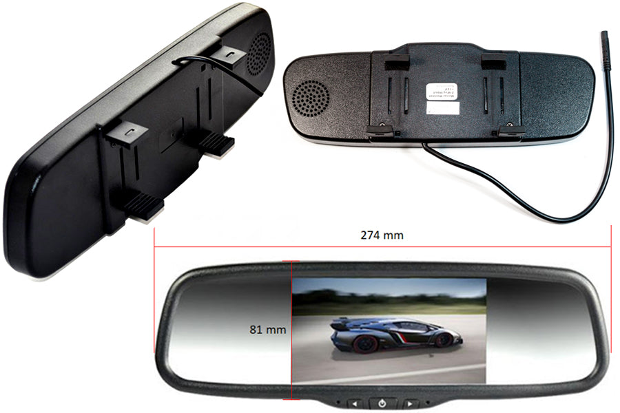 5 Inch Rear View Clip Over Mirror Monitor