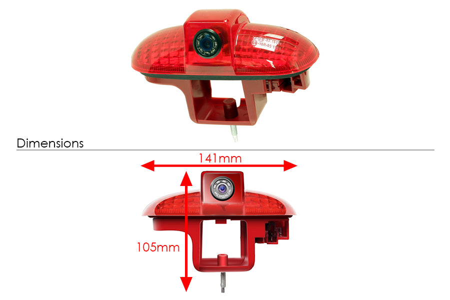 Vauxhall Vivaro (2001-2014) Reverse View High Level Brake Light Camera (NTSC)