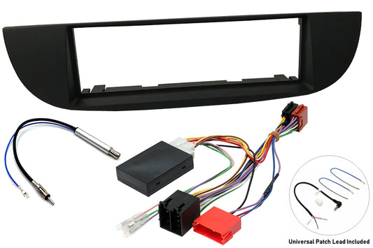 Abarth 500 (2008-2016) Single DIN Car Stereo Upgrade Fitting Kit (MATT BLACK)