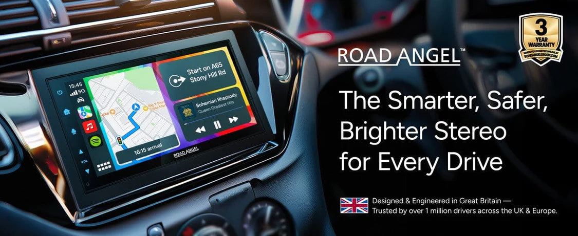 Road Angel RA-X722DAB - Car Stereo With 7" Touch Screen Display, DAB+, Bluetooth, Wireless Android Auto & Apple Car Play (DAB Antenna Included)