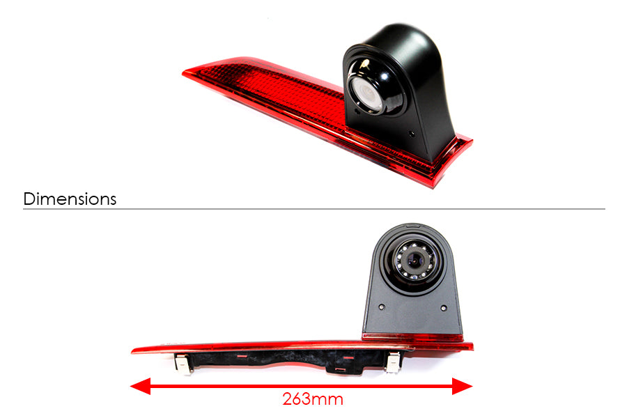 Ford Transit Custom (2012-2015) Reverse View High Level Brake Light Camera (STANDARD BULB)