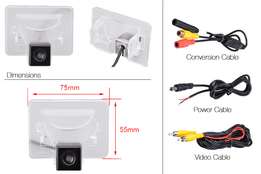 Mazda 5 Reverse View Rear Number Plate Light Camera (NTSC)