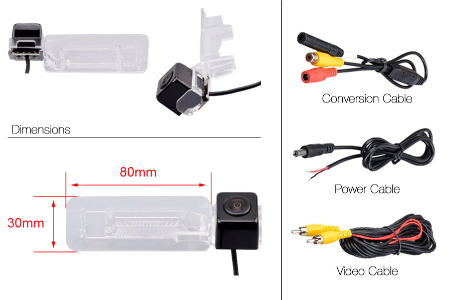 Smart City Reverse View Rear Number Plate Light Camera (NTSC)