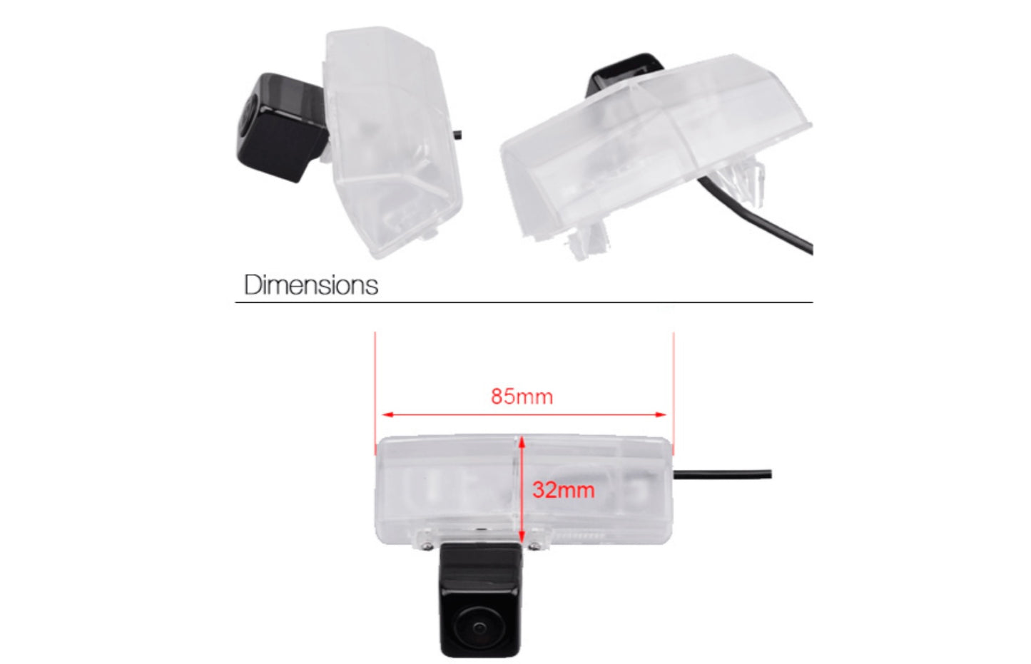 Lexus CT Reverse View Rear Number Plate Light Camera (NTSC)