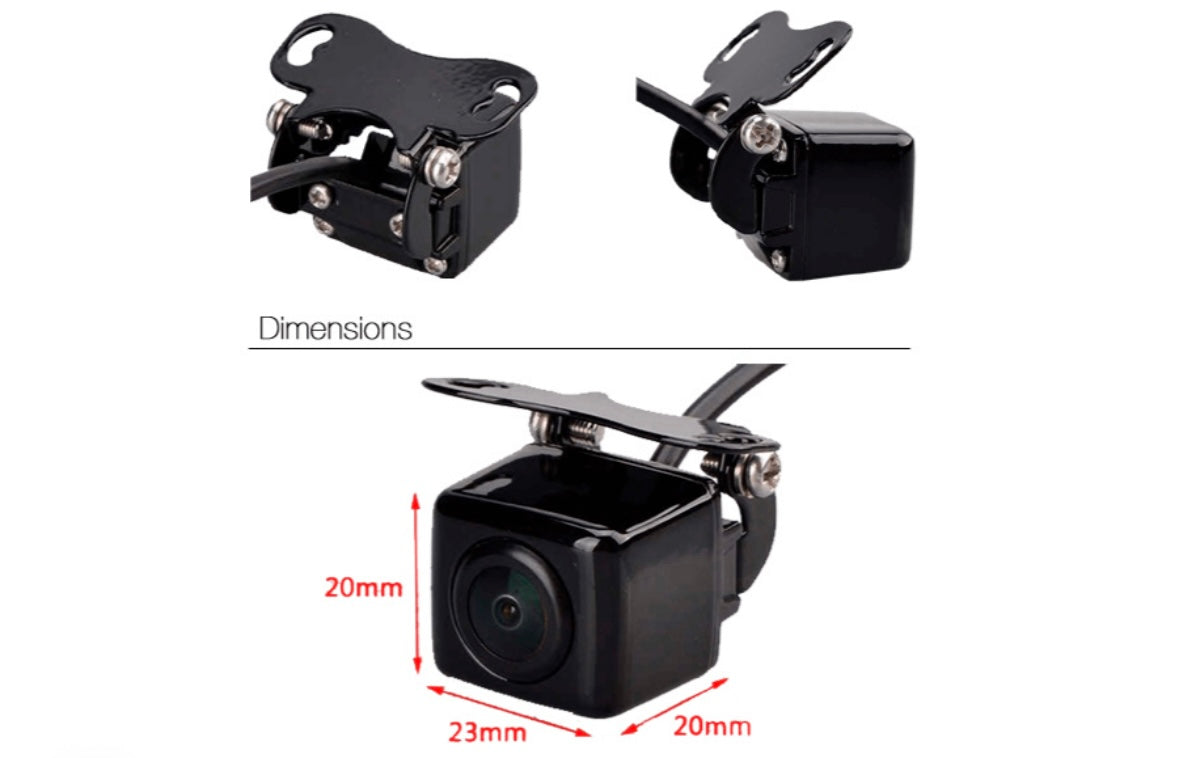 Universal Rear View Back Up Camera With Adjustable Bracket GLOSS BLACK (NTSC)