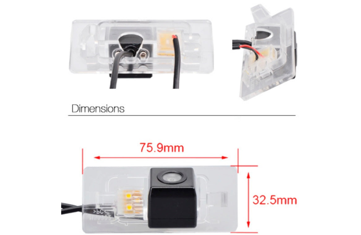 Audi A1 Reverse View Rear Number Plate Light Camera (NTSC)