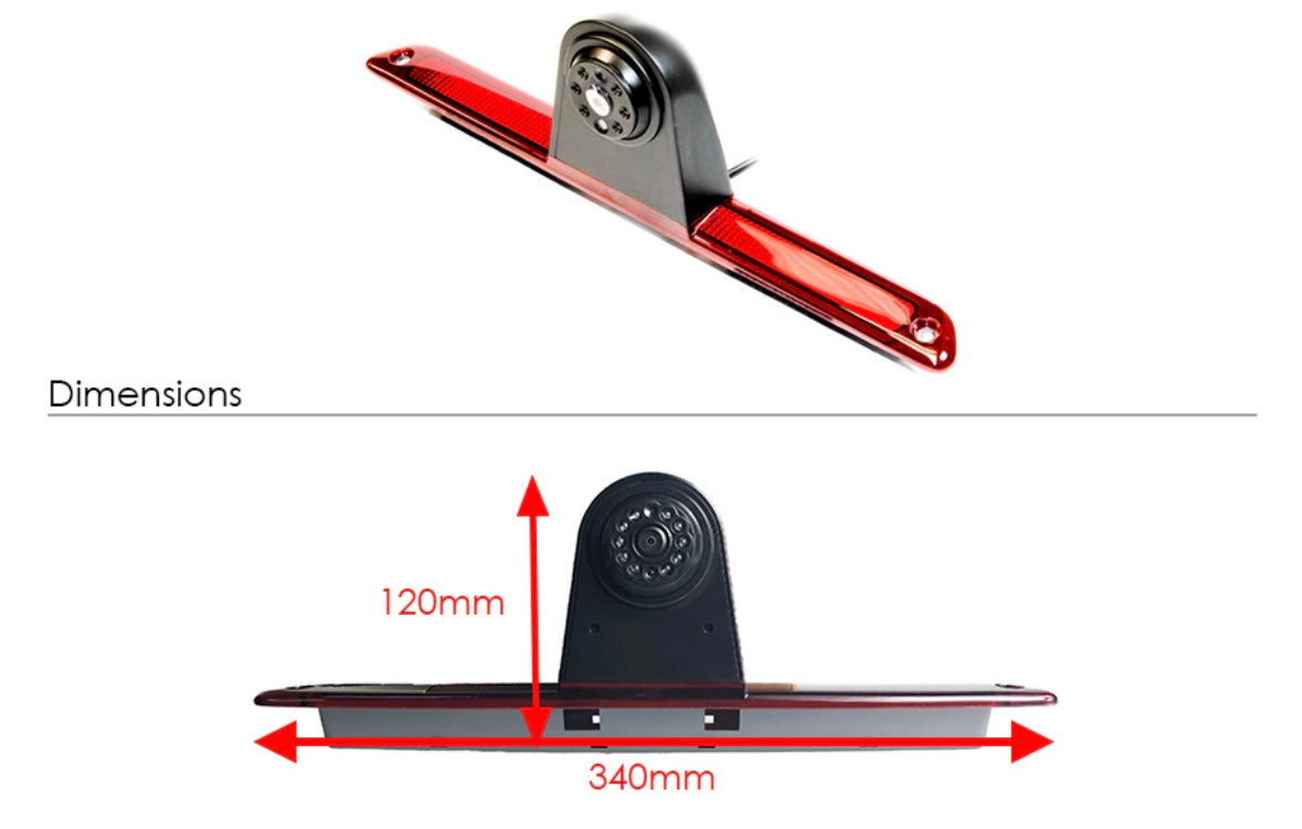 Mercedes Sprinter, VW Crafter (2006-2016) Reverse View High Level Brake Light Camera (NTSC)