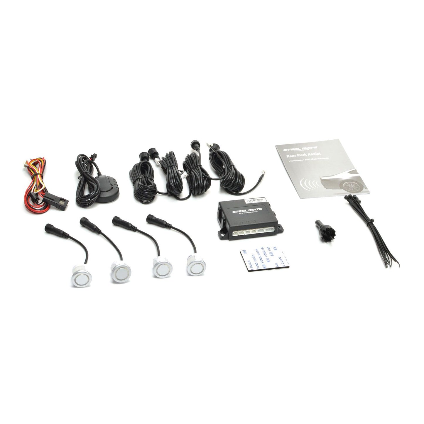 Steelmate PTSC1 Silver Sensors Rear 4 Sensors With Buzzer