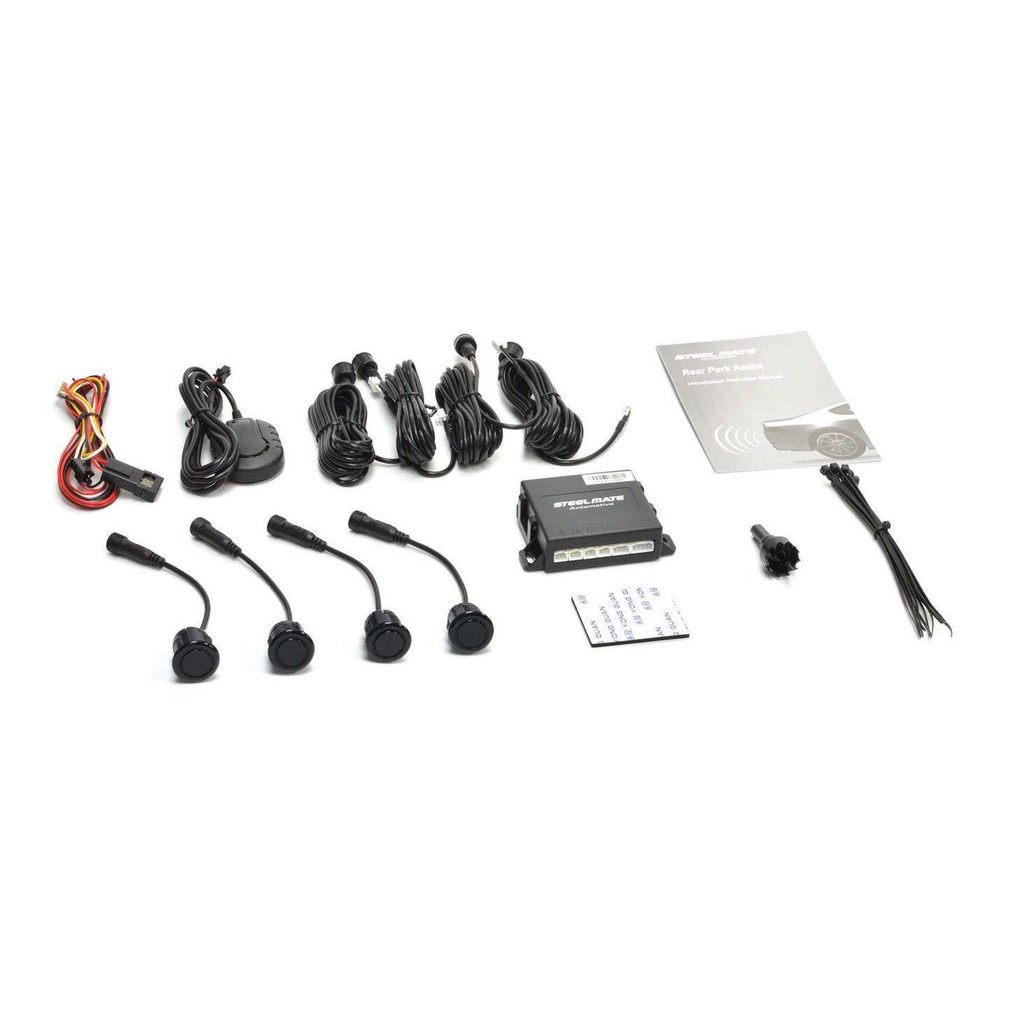 Steelmate PTSC1 Gloss Black Sensors Rear 4 Sensors With Buzzer