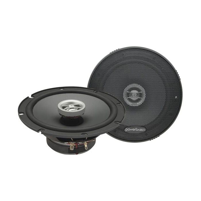 Powerbass 6.5" 2-Way Coaxial Shallow Car Speakers 180W