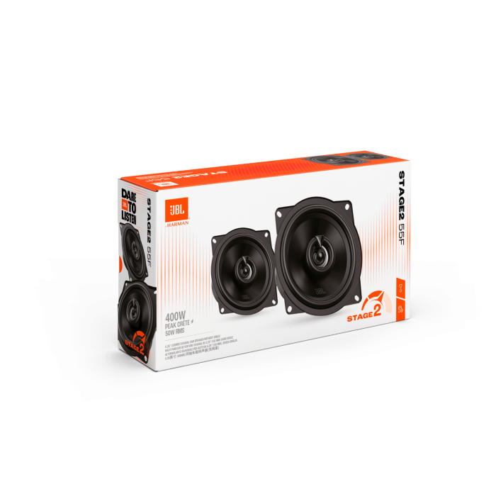 JBL Stage2 55F - 5.25" 2-Way Coaxial Car Speakers 400W - Without Grills