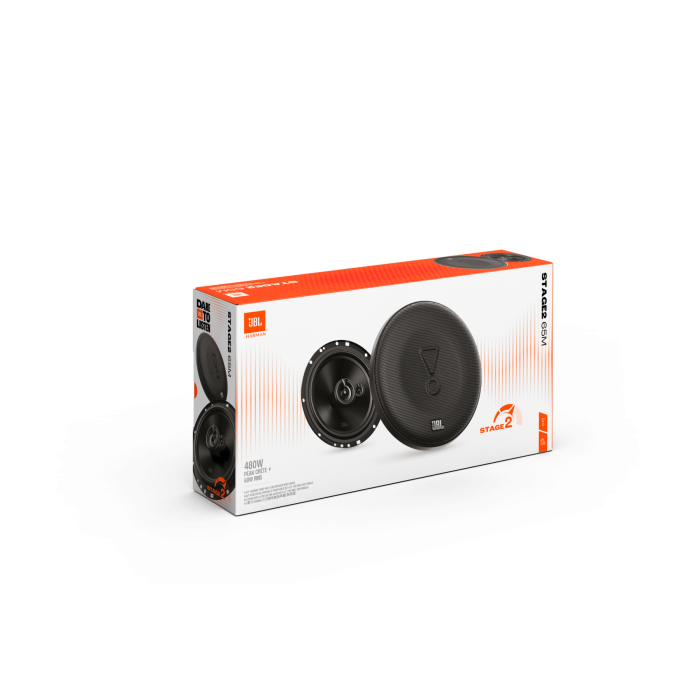 JBL Stage2 65M - 6.5" 3-Way Coaxial Car Speakers 480W - With Grills