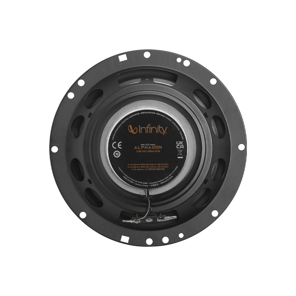 Infinity Alpha 603M 6.5" (16.5cm) 3-Way Coaxial Car Speakers - 480 Watts