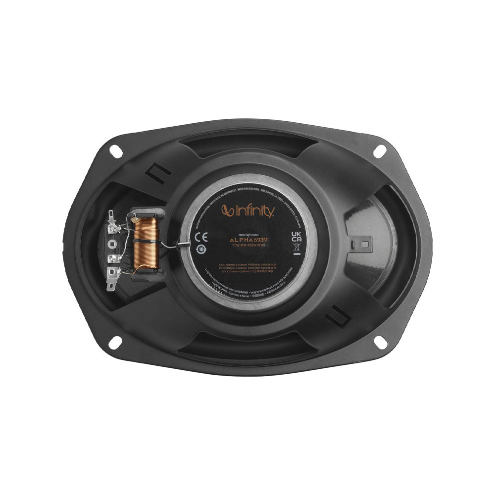 Infinity Alpha 693M 6" x 9" (15.2 x 22.9 cm) 3-Way Coaxial Car Speakers - 560 Watts