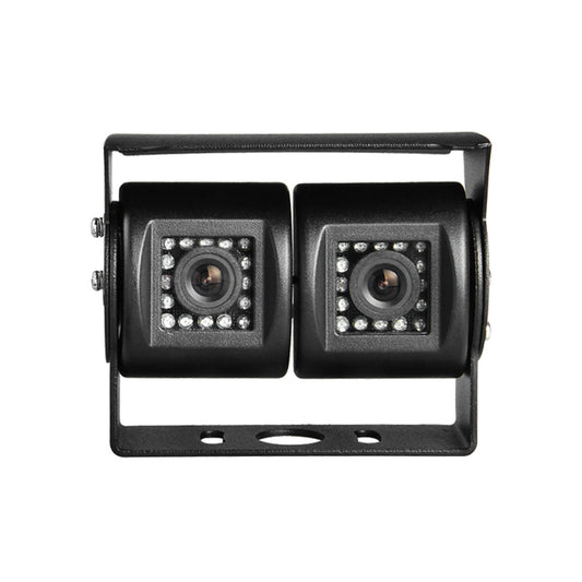 Black Dual Lens Rear View Heavy Duty Camera with Adjustable Bracket For Vans / Motorhomes (NTSC)