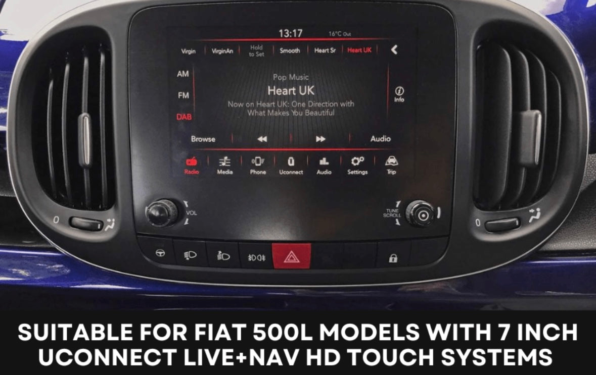 Add a Camera to OEM Abarth 500 (2016-2022) With Uconnect LIVE + Nav LIVE HD 7-Inch Monitor