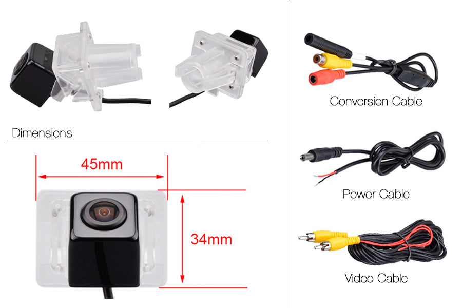 Mercedes E-Class Reverse View Rear Number Plate Light Camera (NTSC)