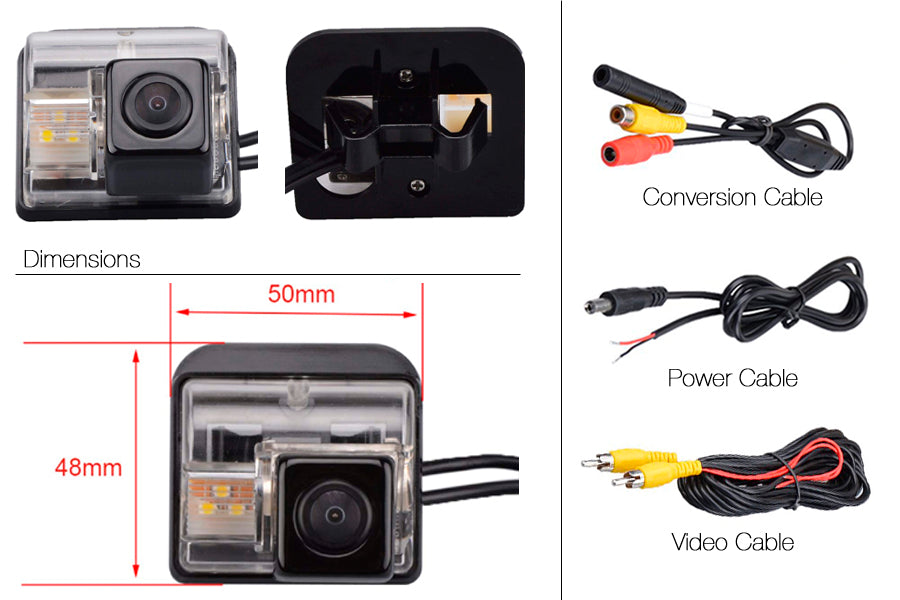 Mazda 6 Estate Reverse View Rear Number Plate Light Camera (NTSC)