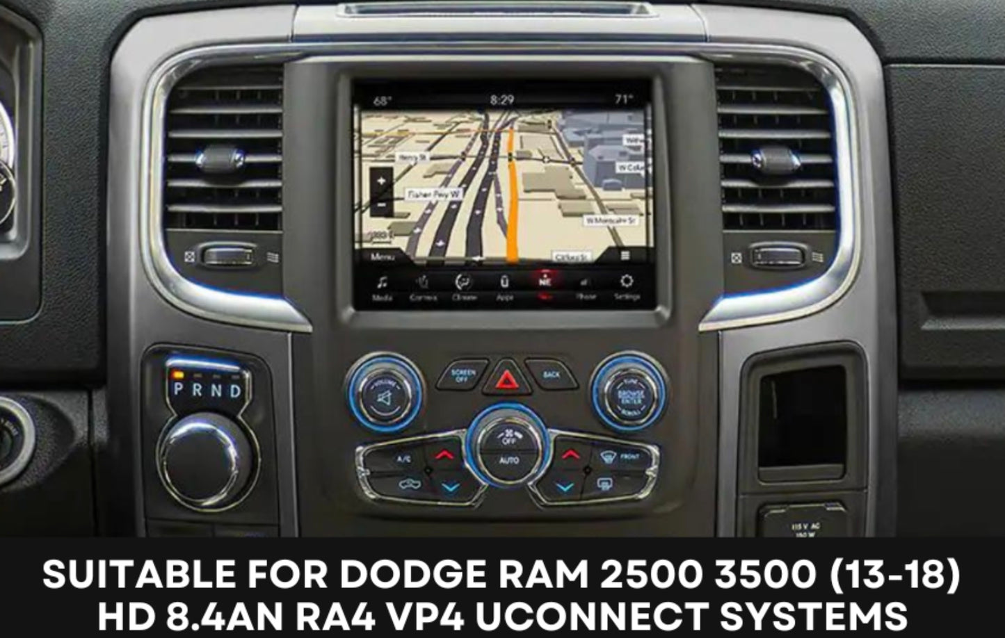 Add Camera to OEM Dodge Ram (2013-2018) With Uconnect 8.4AN/ RA4 and 8.4A/ RA3 Head Unit - 52 Pin