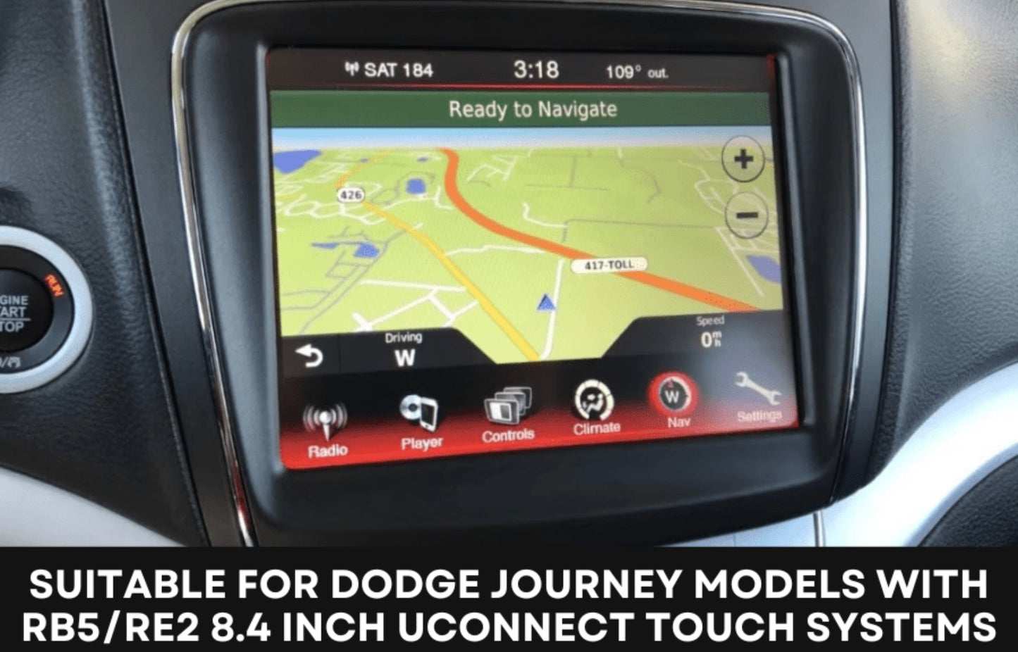 Add Camera to OEM Fiat Freemont (2011-2020) With Uconnect 8.4inch RB5/RE2 Head Unit - 22 Pin