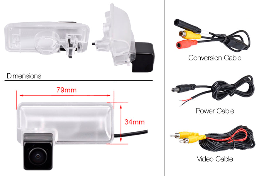 Subaru BRZ Reverse View Rear Number Plate Light Camera (NTSC)
