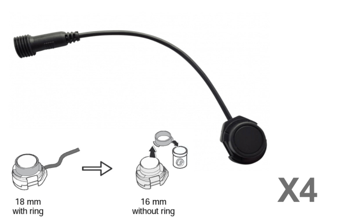 Laserline EPS4016 REAR 4 Flush Fit OEM Style Rear Bumper Parking Sensor Kit