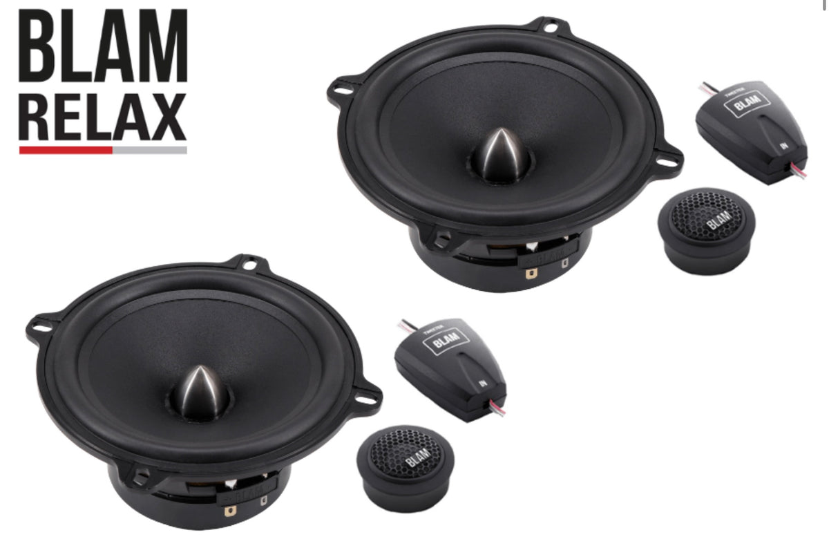 BLAM RELAX 130RFS 130mm (5.25inch) Hi-Efficiency 2ohm, 2-Way Component Car Audio Speakers (PAIR)