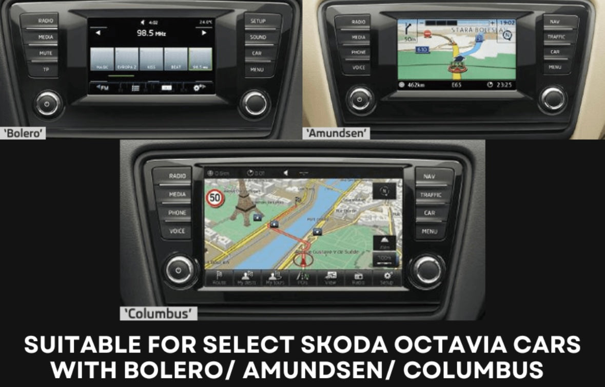 Add Camera to OEM Skoda Octavia (2013-2019) With High/Columbus and Standard/Bolero/Amundsen