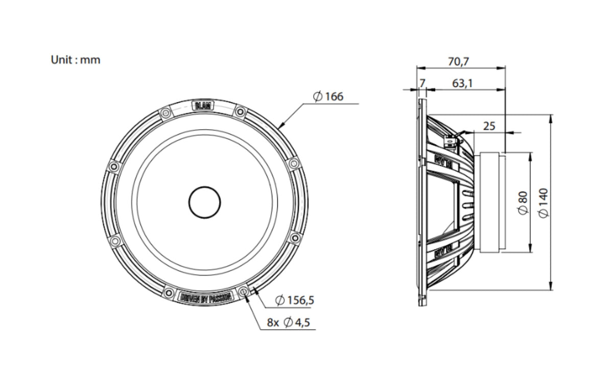 BLAM EXPRESS 165ES 165mm (6.5 Inch) 2-Way Component Car Audio Speakers (PAIR)
