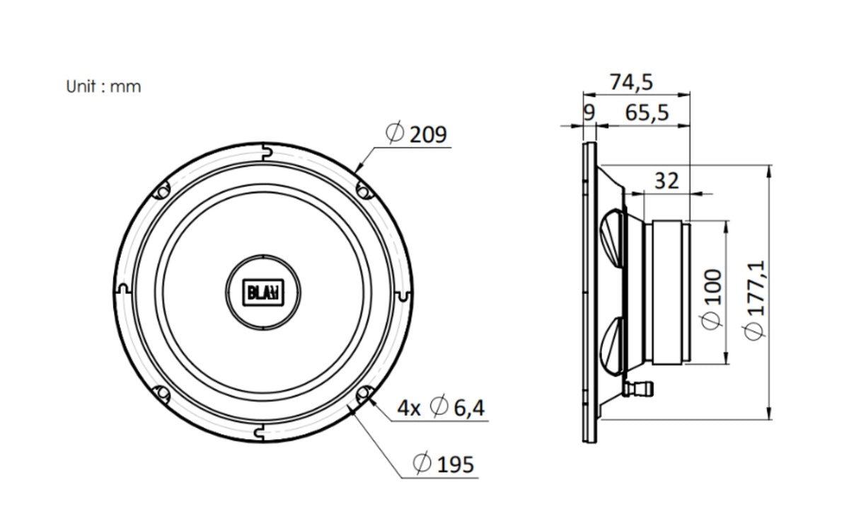 BLAM RELAX 200RS 200mm (8inch) Hi-Efficiency 3ohm, 2-Way Component Car Audio Speakers (PAIR)