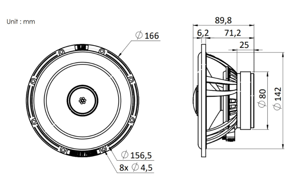 BLAM LIVE L165C - ACOUSTIC 165mm (6.5 inch) 140W High-Fidelity 2-Way Coaxial Speaker System