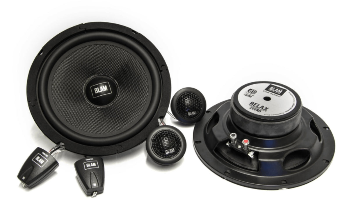 BLAM RELAX 200RS 200mm (8inch) Hi-Efficiency 3ohm, 2-Way Component Car Audio Speakers (PAIR)