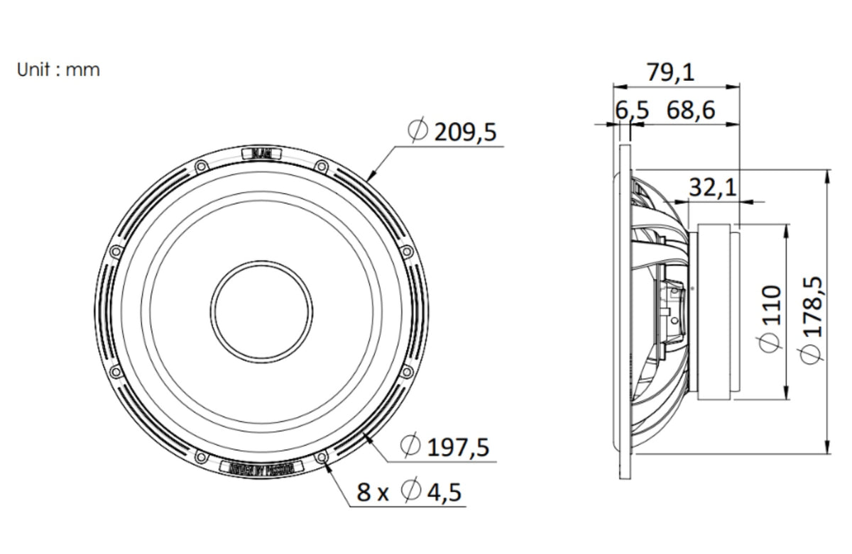 BLAM LIVE L200P - POWER 200mm (8 inch) 200W High-Performance 2-Way Component Speaker System