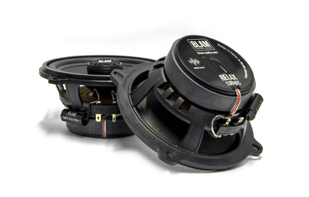 BLAM RELAX 130RFC 130mm (5.25inch) Hi-Efficiency 2ohm, 2-Way Coaxial Car Audio Speakers (PAIR)