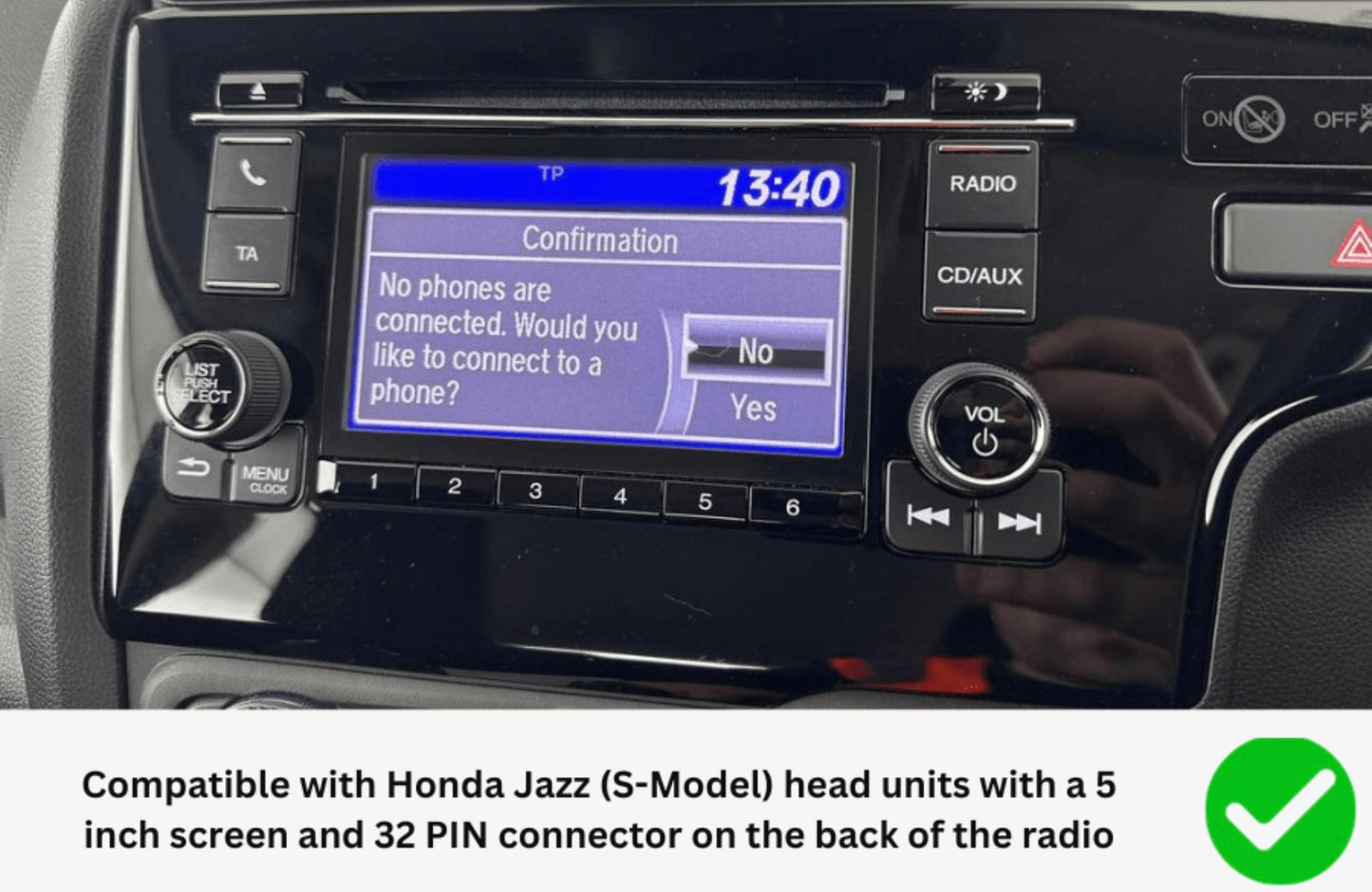 Add Camera To OEM Screen Honda Jazz (2015-2020)