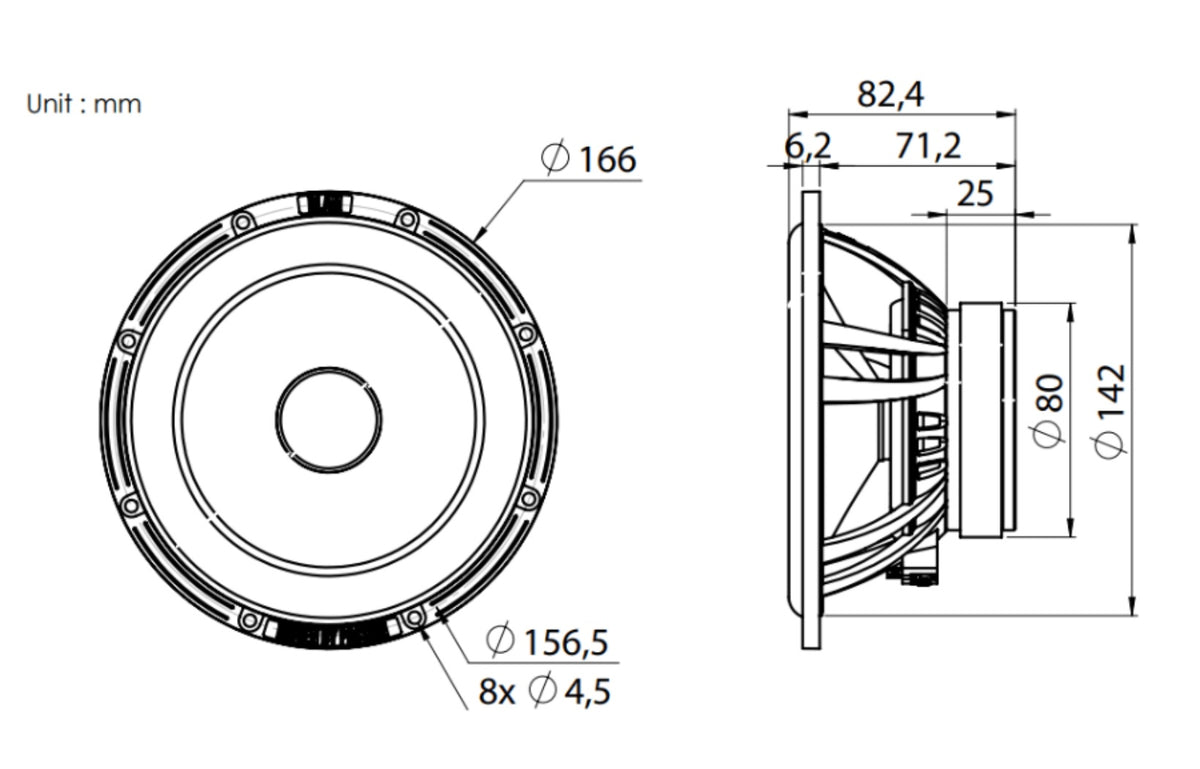 BLAM LIVE L165A - ACOUSTIC 165mm (6.5 inch) 140W High-Fidelity 2-Channel Component Speaker System