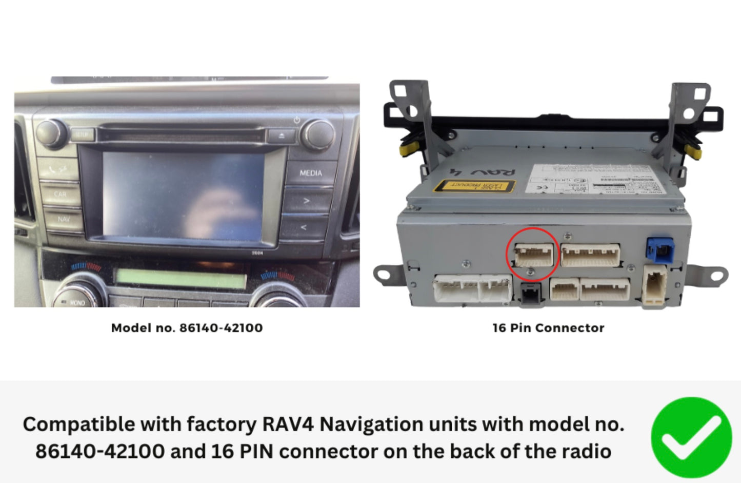 Retain Original Factory Camera on Toyota Auris (2013-2018)(16 PIN CONNECTOR)