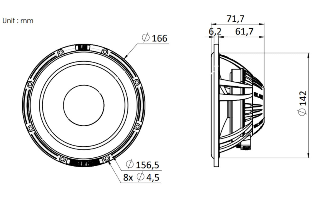 BLAM LIVE L165S - SOLO 165mm (6.5 inch) 140W ULTRA-SLIM 2-Way Component Speakers