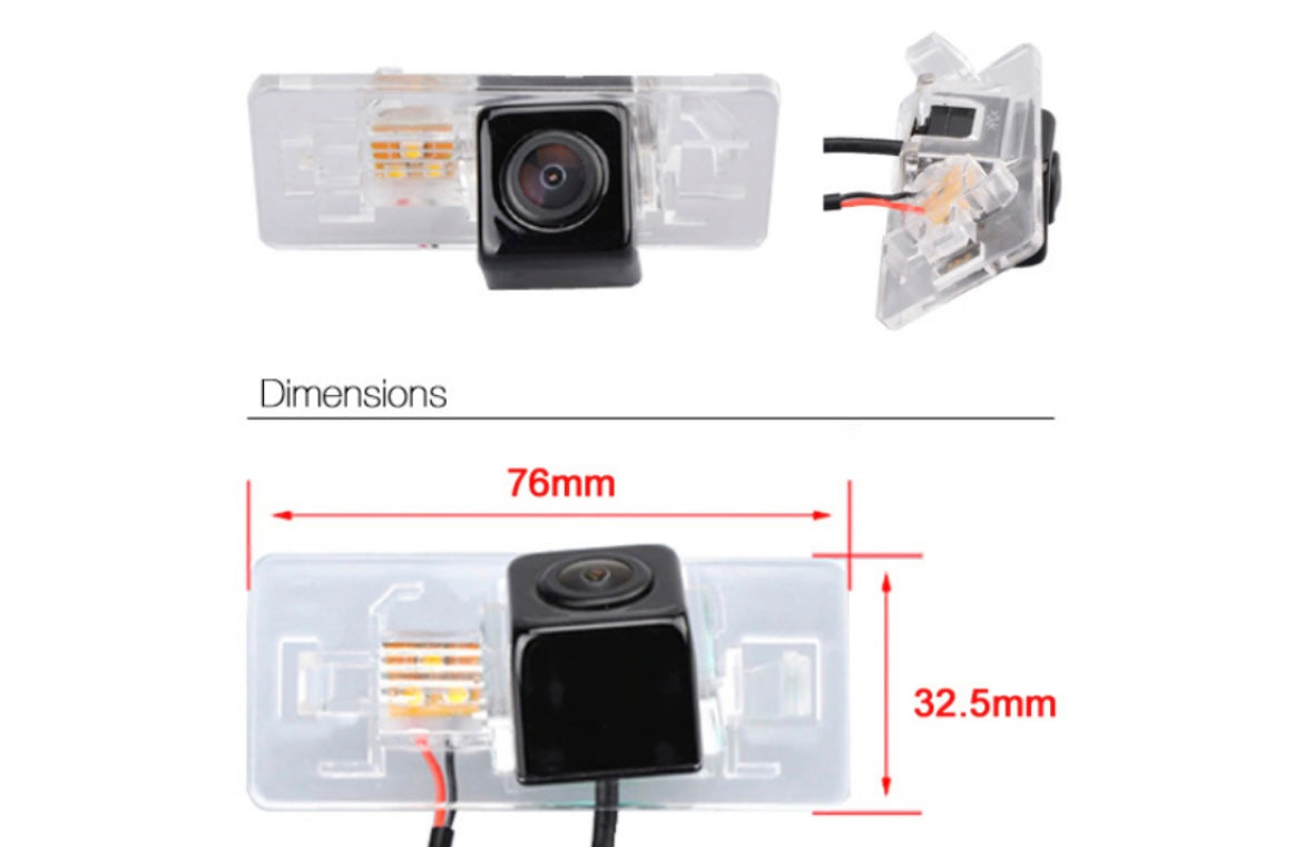 Audi A4 Reverse View Rear Number Plate Light Camera (NTSC)