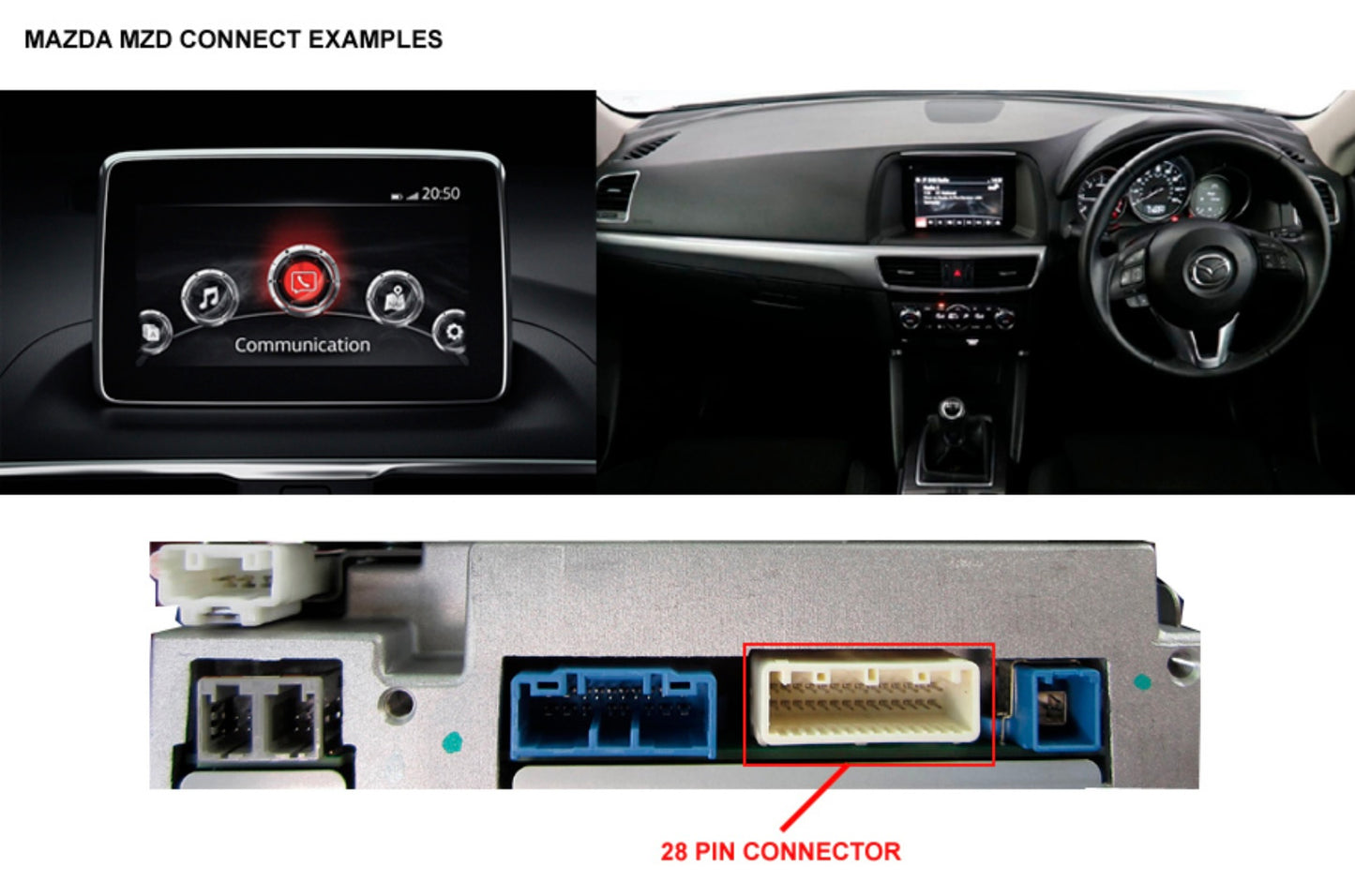 Add Camera To OEM Screen Mazda 6 (2012 Onwards) With MZD Connect (28-Pin)