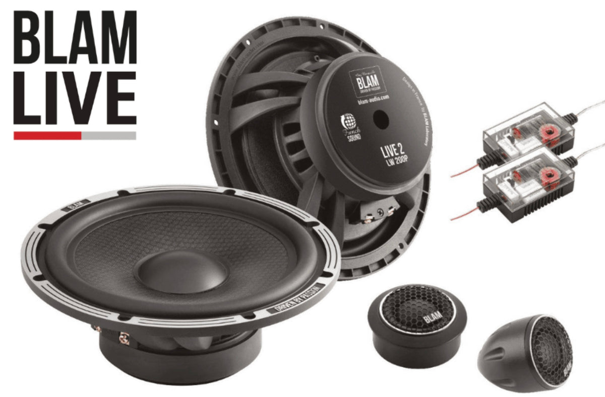 BLAM LIVE L200P - POWER 200mm (8 inch) 200W High-Performance 2-Way Component Speaker System