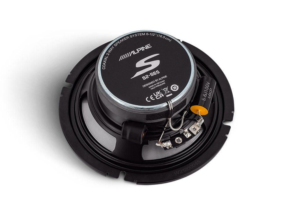 Alpine S2-S65 - S-Series 6.5" 2-Way Coaxial Car Speakers 240 Watts