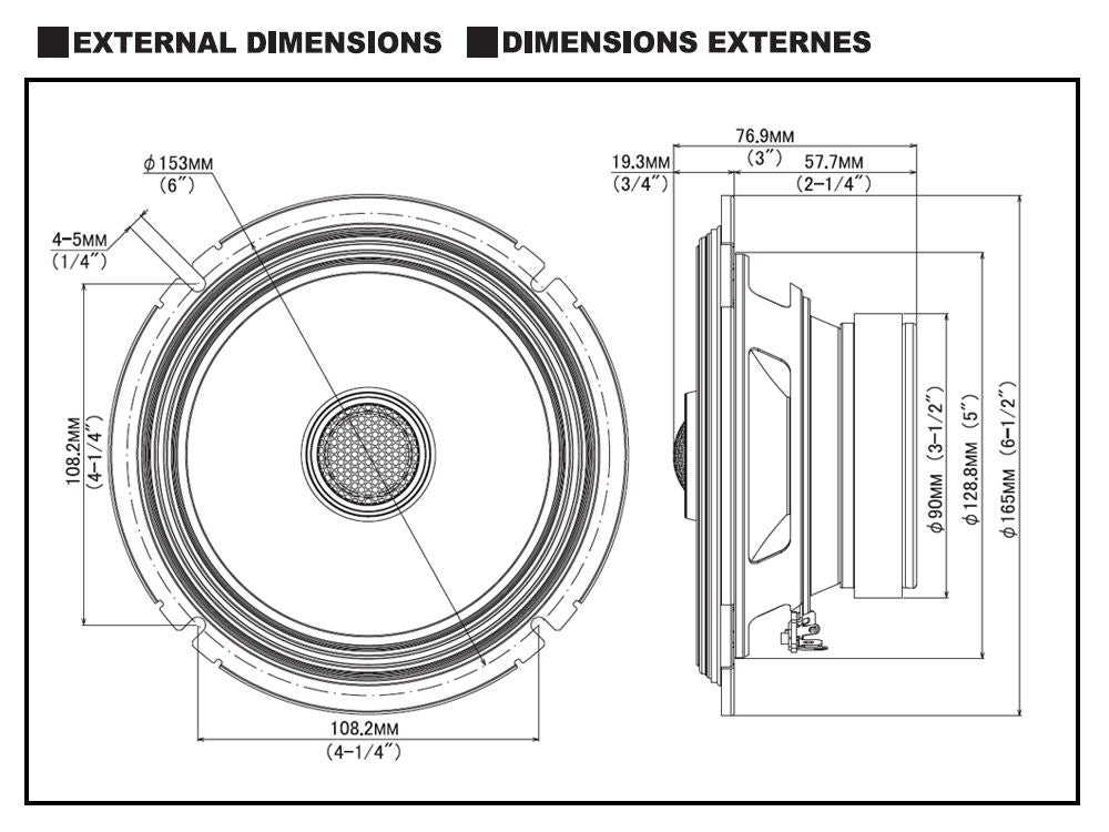 Alpine S2-S65 - S-Series 6.5" 2-Way Coaxial Car Speakers 240 Watts
