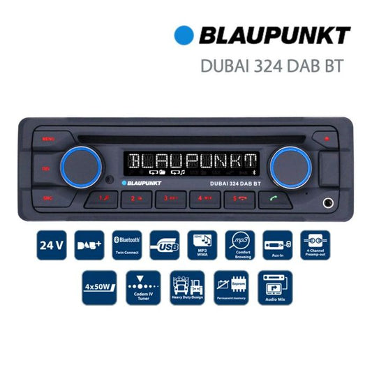 Blaupunkt DUBAI 324DAB-BT - CD MP3 USB AUX Stereo Bluetooth DAB Tuner