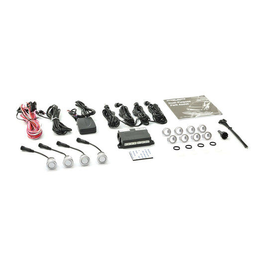 Steelmate Dual Purpose 4 Sensor Front Or Rear Parking Sensor Kit - Silver